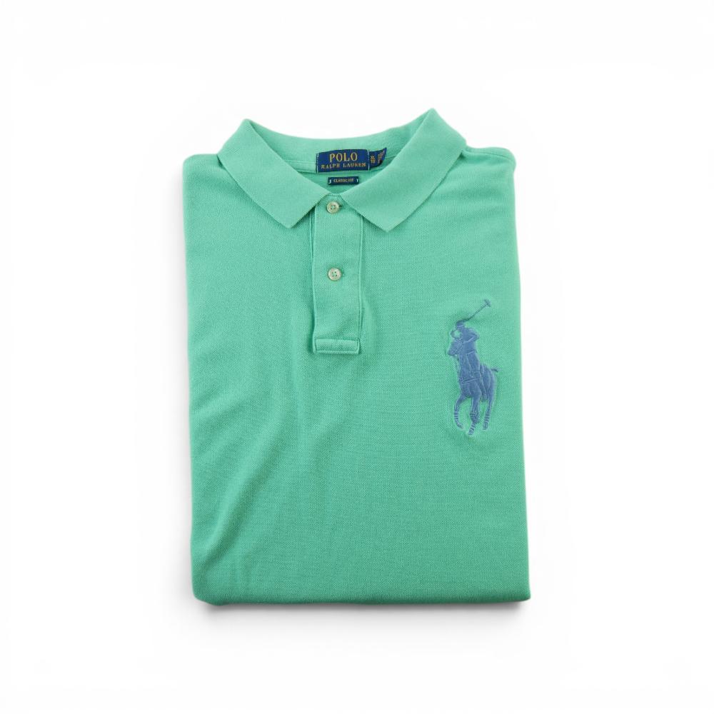Golf - Polo Ralph Lauren Polo manches courtes Classic Fit Big Pony Homme Taille XL Turquoise #QWE4352 - photo 1
