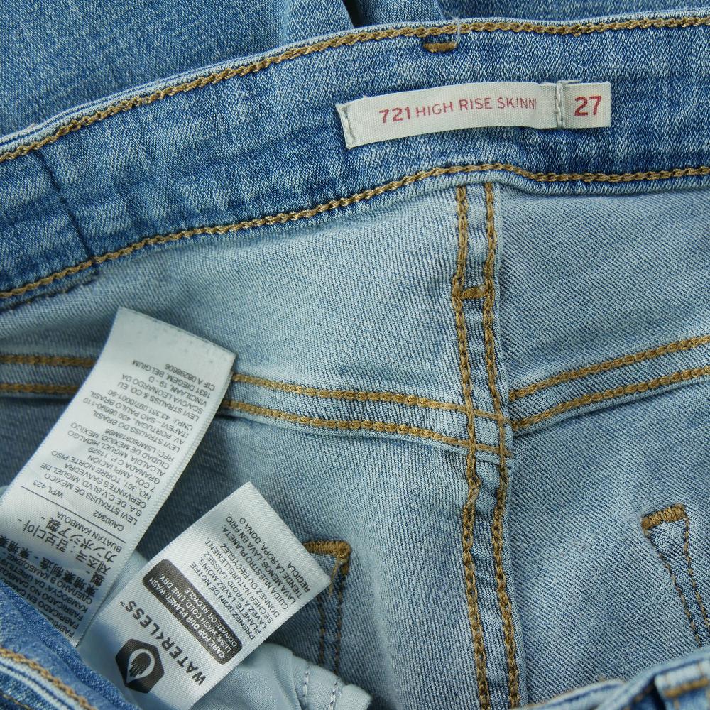 Sportswear - Levi Strauss Jean Levis 721 High Rise Skinny Taille W27/L30 Femme Bleu #QWE0067 - photo 7