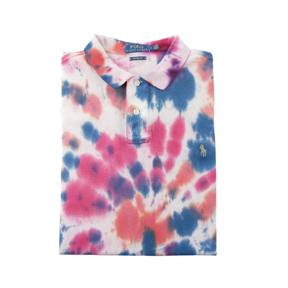 Golf - Polo Ralph Lauren Polo manches courtes Custom Fit Tie-Dye Maille piquée Homme Taille L #QWE2041 - photo 1