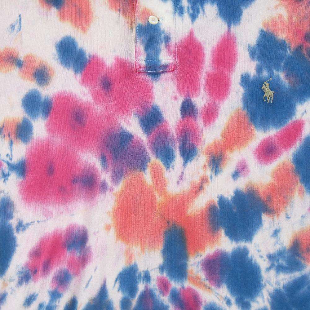 Golf - Polo Ralph Lauren Polo manches courtes Custom Fit Tie-Dye Maille piquée Homme Taille L #QWE2041 - photo 4