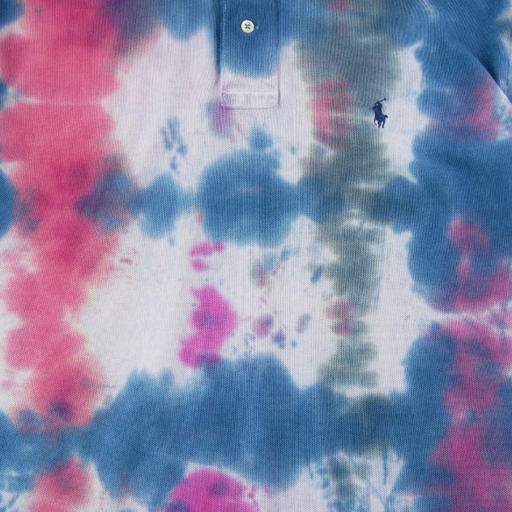 Golf - Polo Ralph Lauren Polo manches courtes Tie Dye Maille piquée coton Homme Taille L Marine #QWE2330 - photo 4