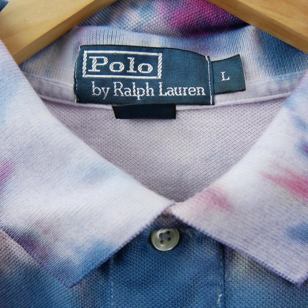 Golf - Polo Ralph Lauren Polo manches courtes Tie Dye Maille piquée coton Homme Taille L Marine #QWE2330 - photo 6