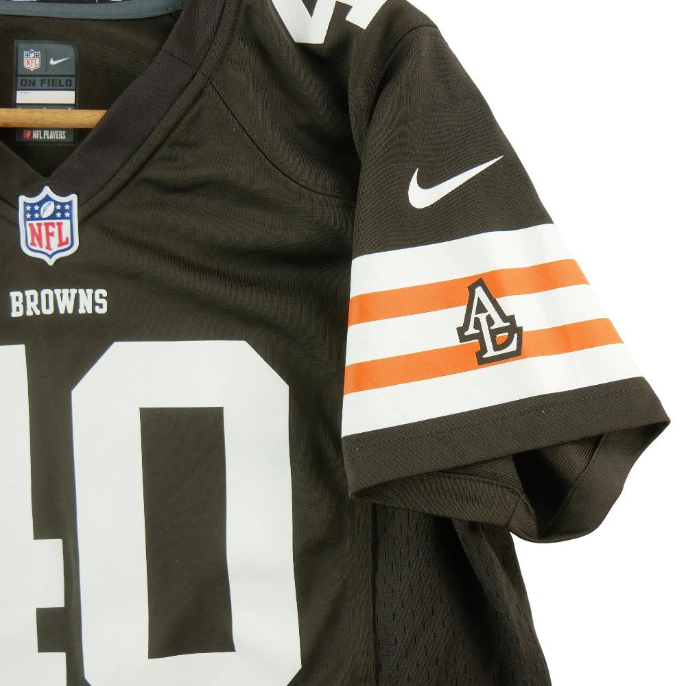 Football Américain - Nike Maillot NFL Cleveland Browns Peyton Hillis On Field Game Jersey Taille L #QWE3661 - photo 5