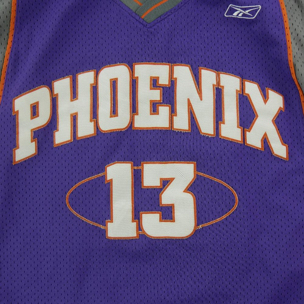 Basket-ball - Reebok Maillot NBA Phoenix Suns Steve Nash 13 Vintage Y2K brodé Taille XL #QWE1089 - photo 3