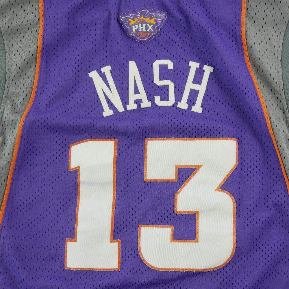 Basket-ball - Reebok Maillot NBA Phoenix Suns Steve Nash 13 Vintage Y2K brodé Taille XL #QWE1089 - photo 4