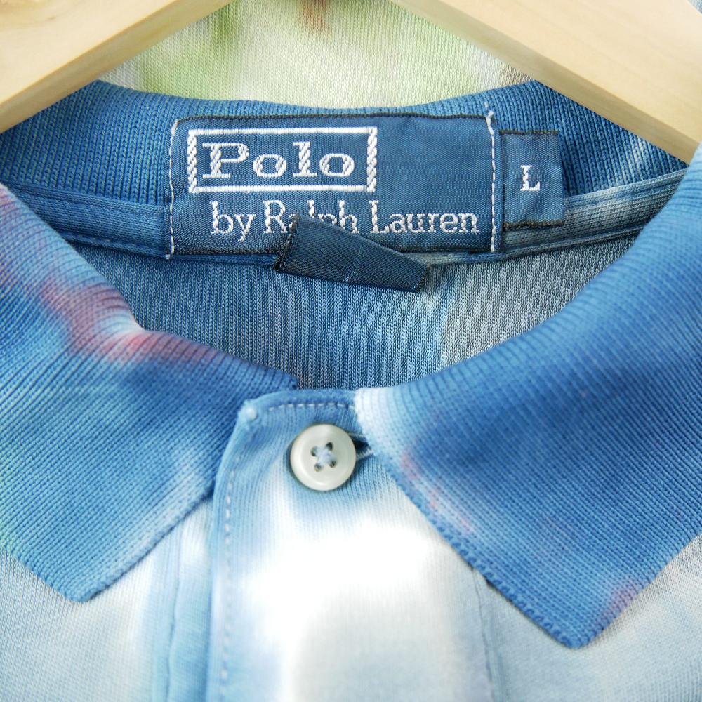 Golf - Polo Ralph Lauren Polo manches courtes Motif tie-dye Pony brodé Homme Taille L Bleu #QWE2079 - photo 6