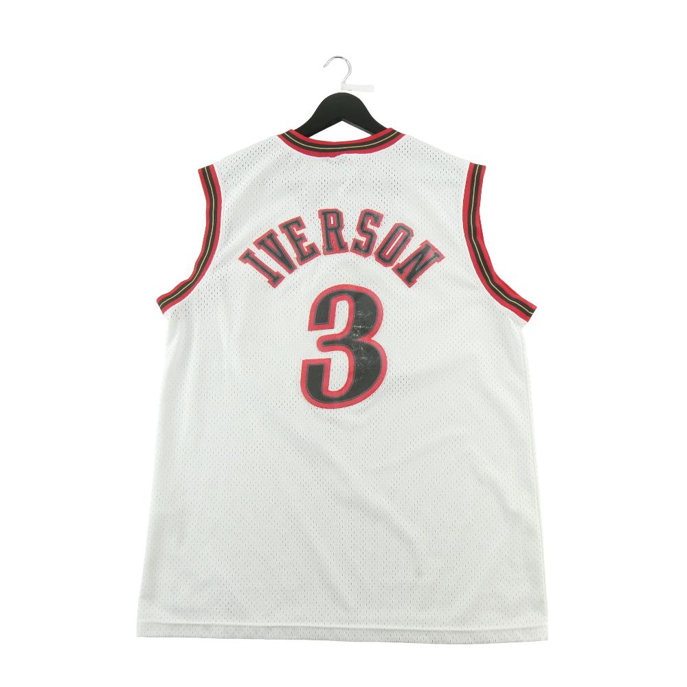 Basket-ball - Nike Maillot NBA Philadelphie 76ers Sixers Allen Iverson 3 Swingman Team Home Y2K Taille L #QWE3744 - photo 2