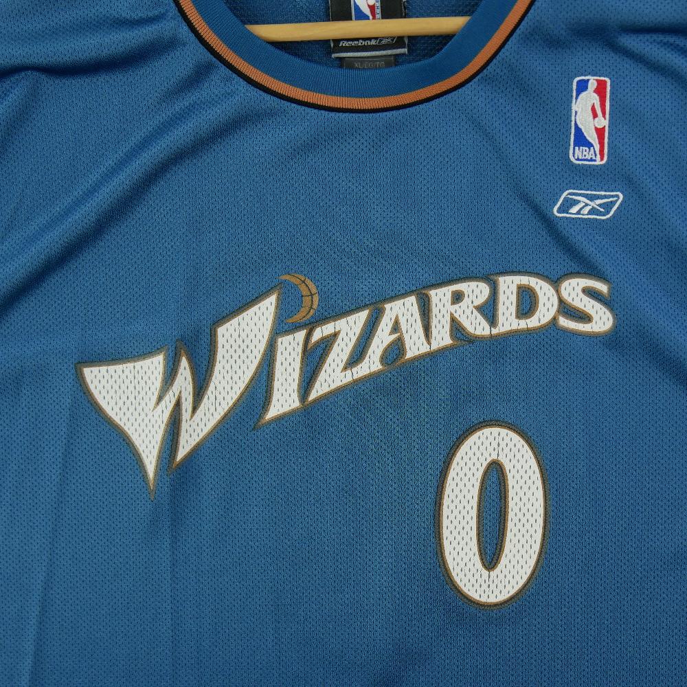 Basket-ball - Reebok Maillot NBA Washington Wizards Gilbert Arenas 0 Away Swingman Y2K Vintage Taille XL #QWE4218 - photo 3