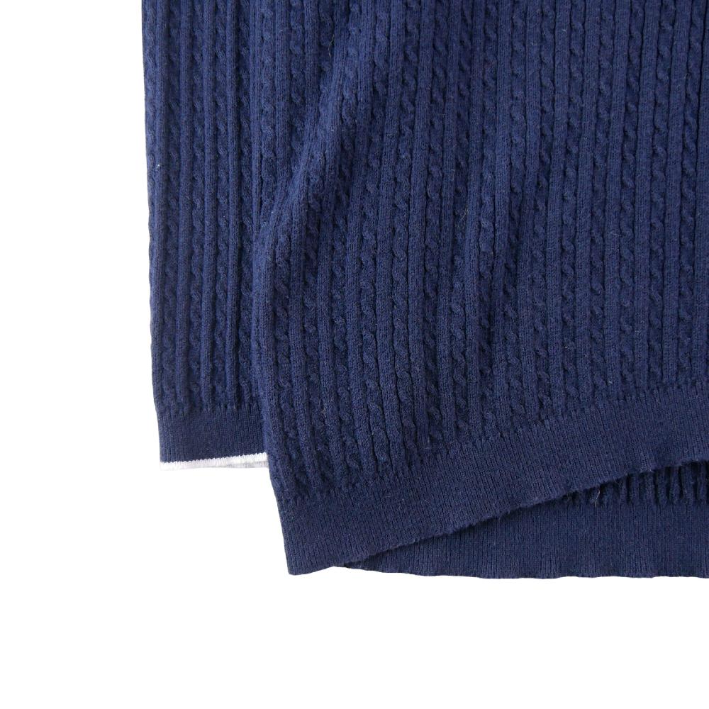Sportswear - Lauren Ralph Lauren Pull Maille côtelée Col V contrasté Ourlet arrondi Femme Taille XL #QWE1286 - photo 4