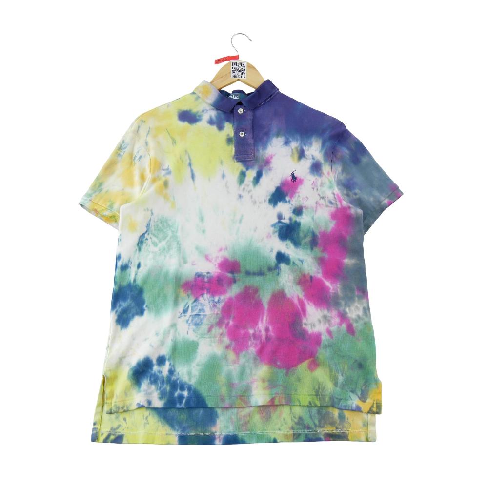 Golf - Polo Ralph Lauren Polo manches courtes Custom Fit tie and dye Pony brodé Homme Taille M #QWE2415 - photo 2