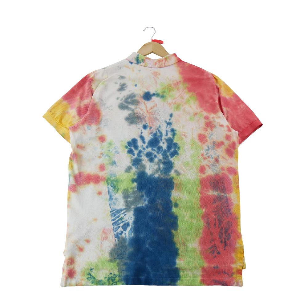 Golf - Polo Ralph Lauren Polo manches courtes Classic Fit Tie-Dye Mesh Pony brodé Homme Taille L #QWE2185 - photo 3