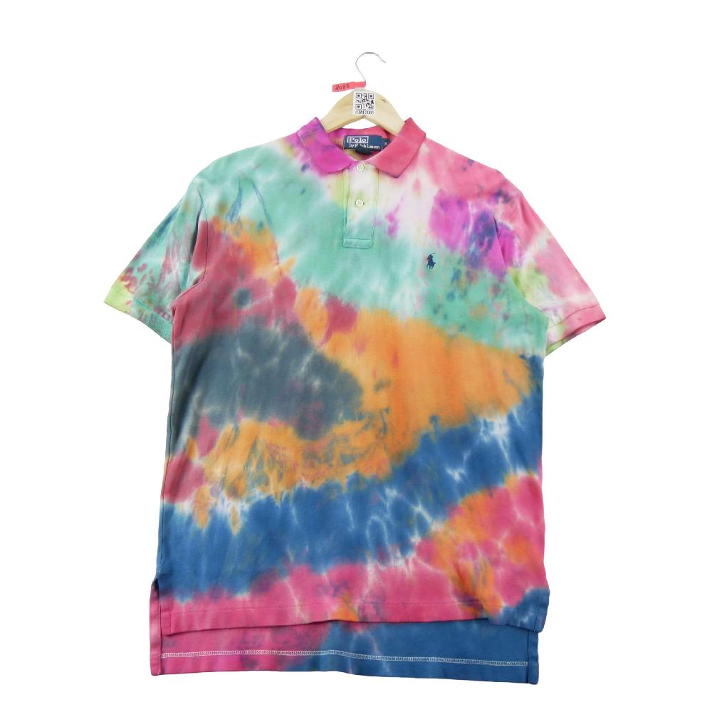 Golf - Ralph Lauren Polo manches courtes Classic Fit Tie-Dye Mesh Poney brodé Homme Taille S #QWE2085 - photo 2