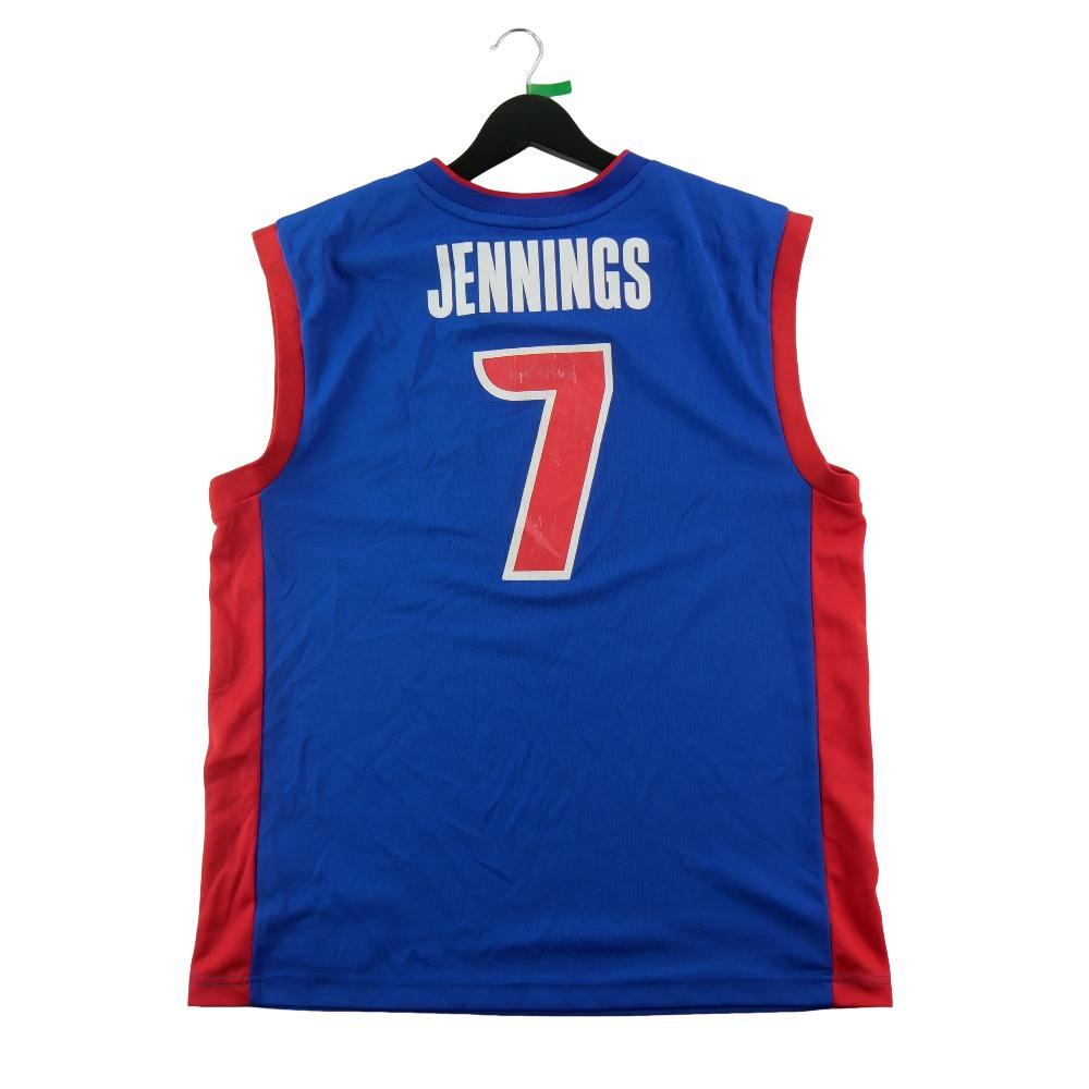 Basket-ball - NBA Maillot Détroit Pistons Adidas 2013–2014 Brandon Jennings Swingman Home Taille M #QWE0080 - photo 2