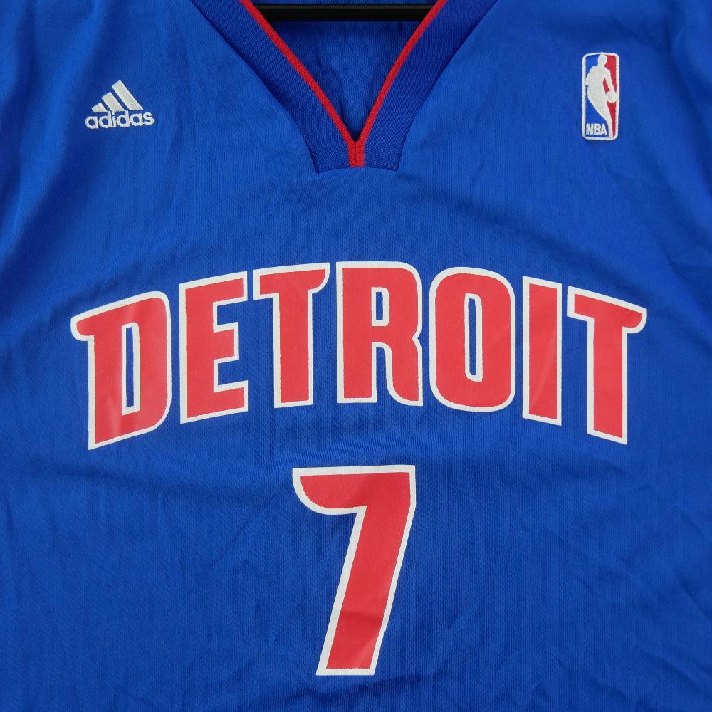 Basket-ball - NBA Maillot Détroit Pistons Adidas 2013–2014 Brandon Jennings Swingman Home Taille M #QWE0080 - photo 3