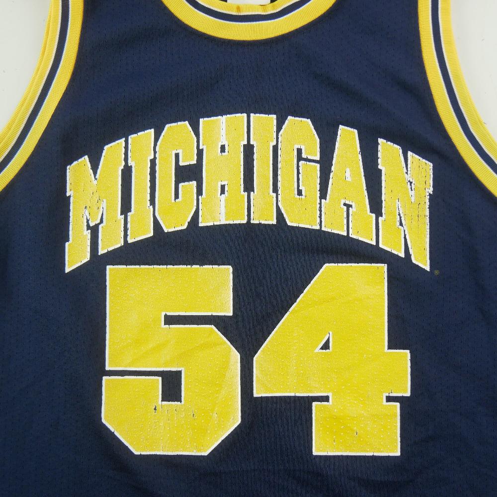 Basket-ball - Majestic Maillot NCAA Michigan 1996–1999 Robert Traylor 54 Made in USA Taille 2XL #QWE4051 - photo 3
