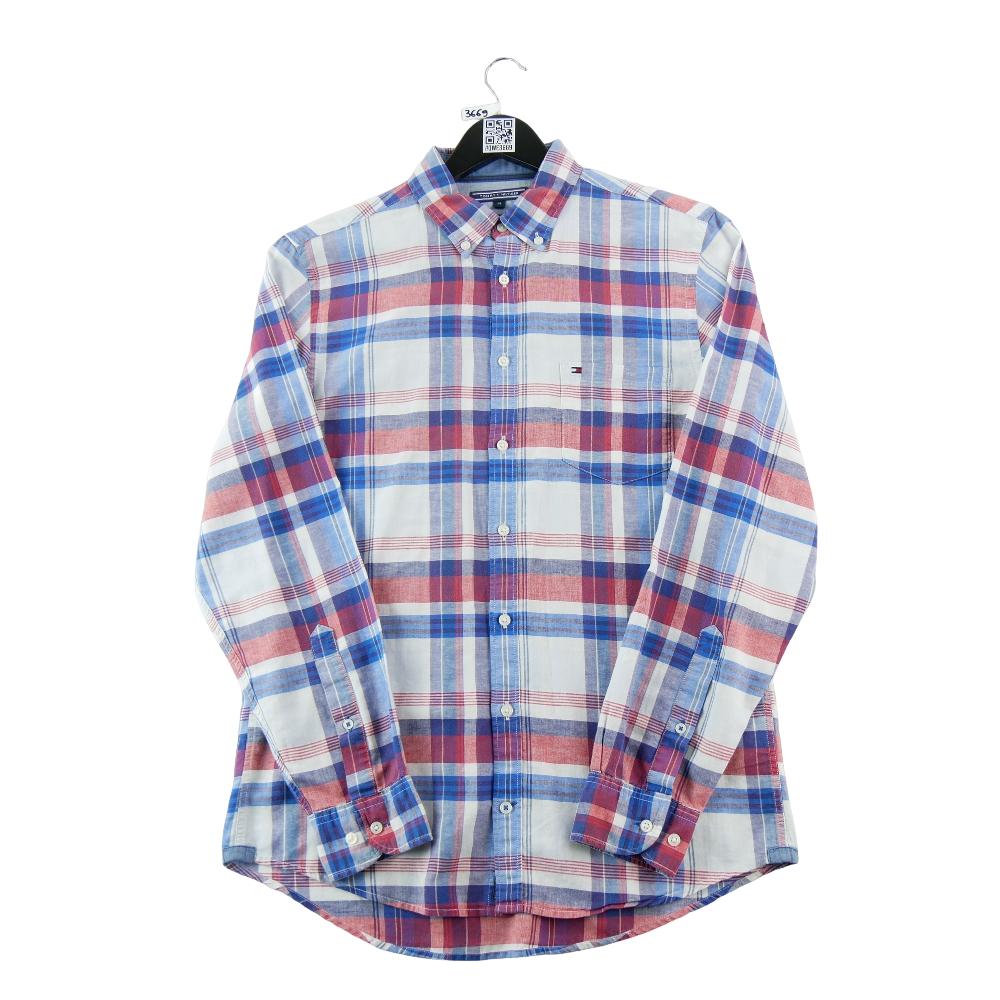 Sportswear - Tommy Hilfiger Chemise classique Homme Taille M à rayures Bleu #QWE3669 - photo 1