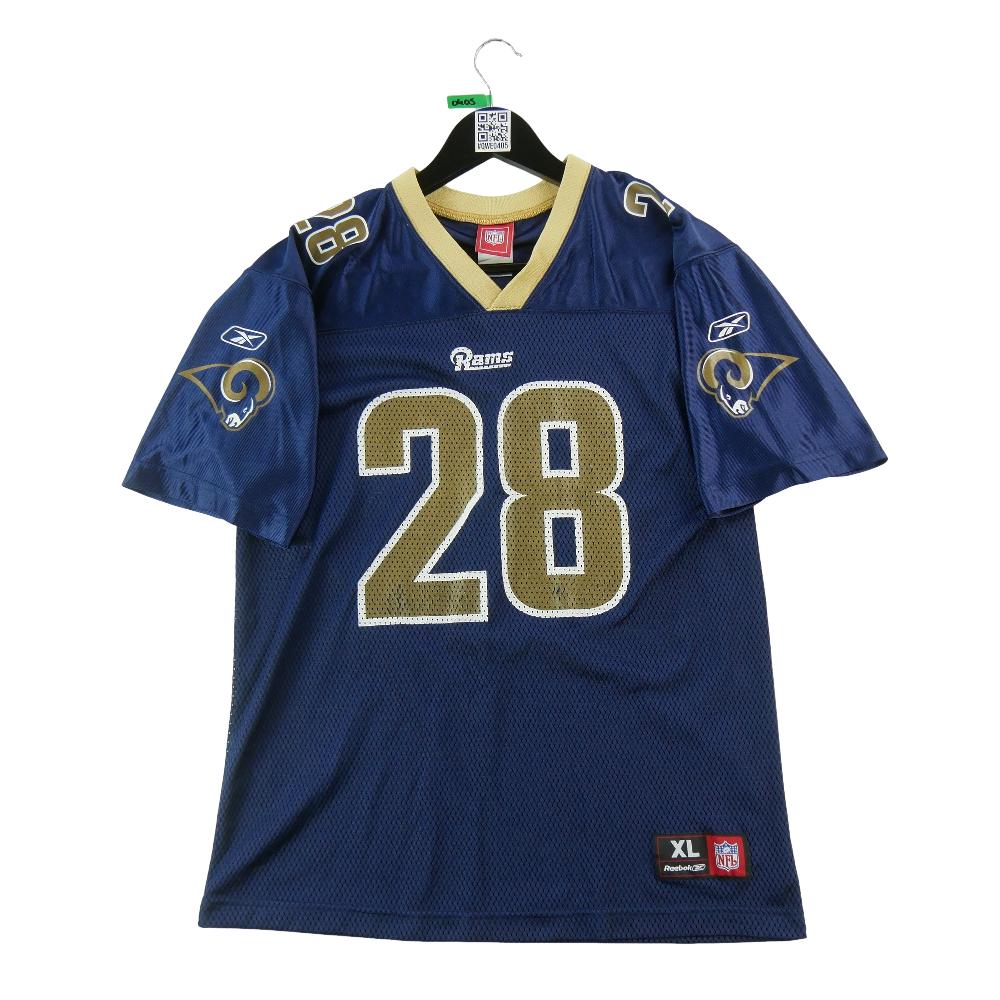 Football Américain - Reebok Maillot Homme NFL Saint-Louis Rams Marshall Faulk 28 Y2K Home Jersey Taille S #QWE0405 - photo 1