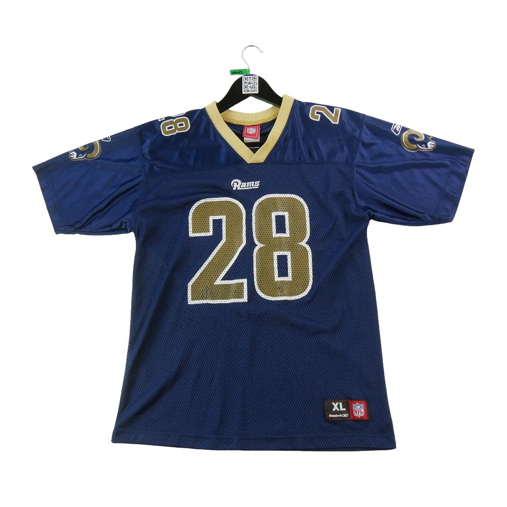 Football Américain - Reebok Maillot Homme NFL Saint-Louis Rams Marshall Faulk 28 Y2K Home Jersey Taille S #QWE0405 - photo 2