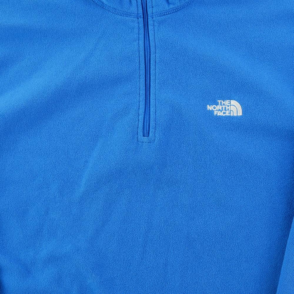 Randonnée / Trek - The North Face Pull polaire TKA 100 1/4 Zip Polaire légère Col montant Homme Taille L Bleu #QWE1119 - photo 4