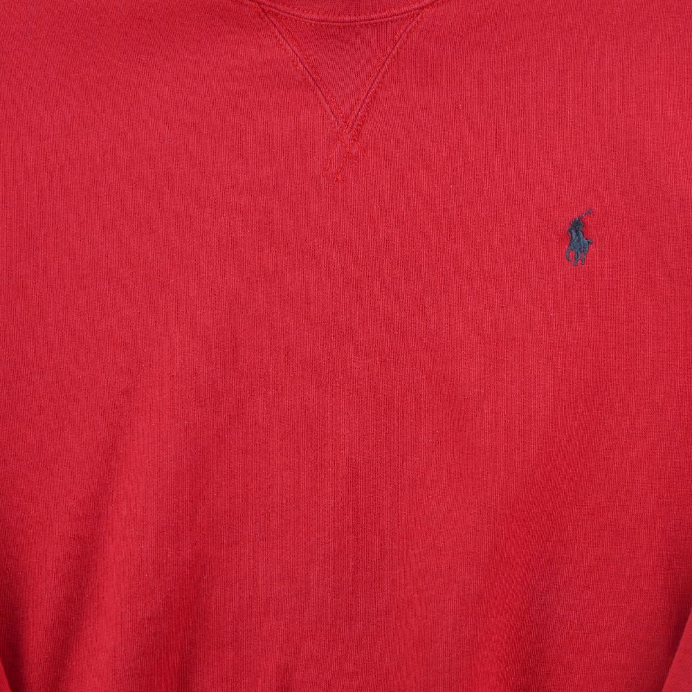 Sportswear - Polo Ralph Lauren Sweat Pony brodé Col rond Molleton coton viscose Homme Taille L Rouge #QWE1188 - photo 3