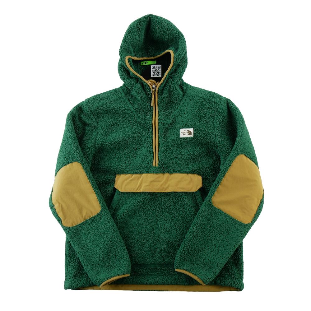 Sportswear - The North Face Pull polaire Campshire Pullover Hoodie Polaire sherpa Homme Taille S Vert #QWE0887 - photo 1
