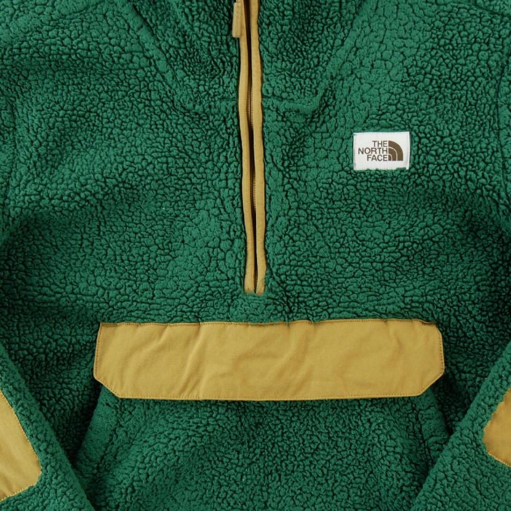 Sportswear - The North Face Pull polaire Campshire Pullover Hoodie Polaire sherpa Homme Taille S Vert #QWE0887 - photo 4