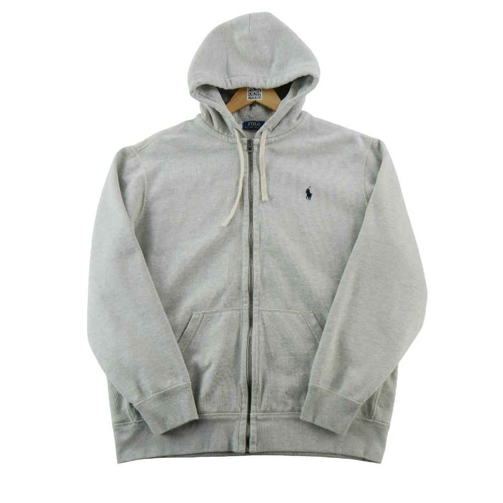 Sportswear - Polo Ralph Lauren Sweat à capuche Fleece Full-Zip Hoodie Coton mélangé Homme Taille XL Gris #QWE0785 - photo 1