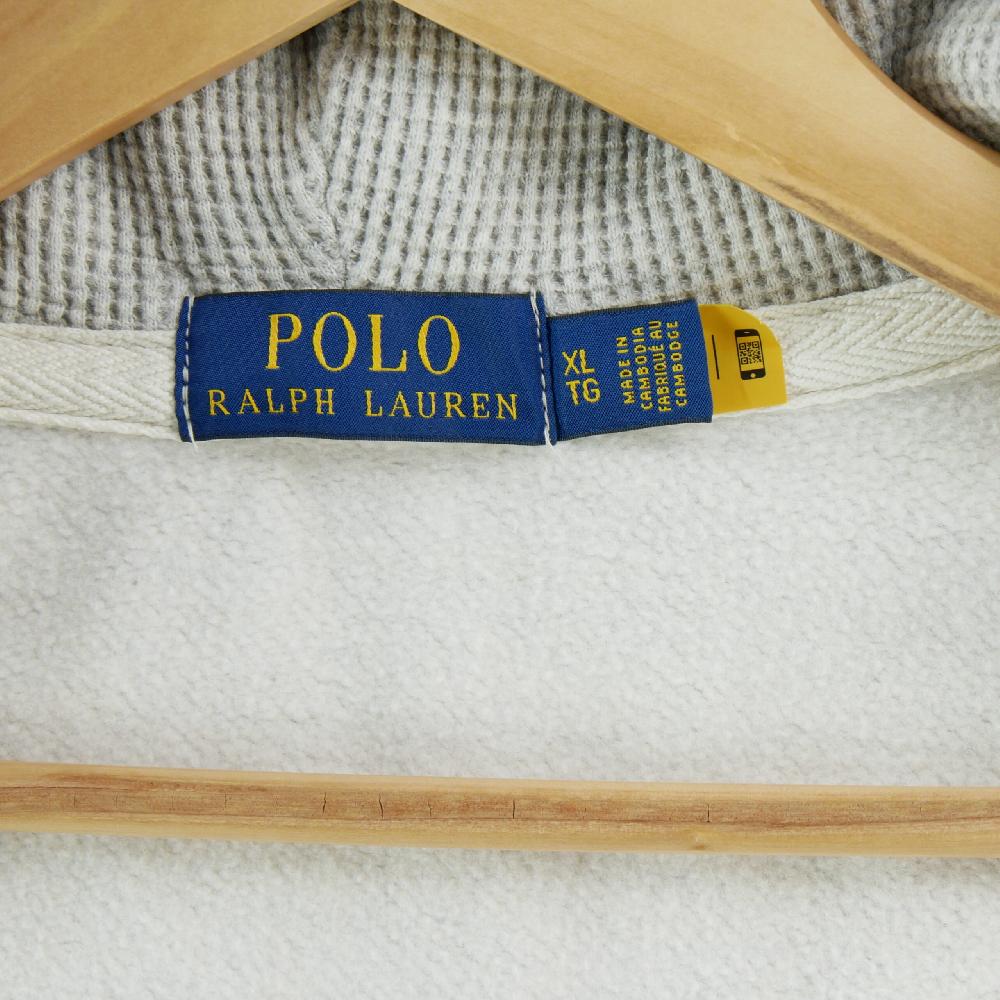 Sportswear - Polo Ralph Lauren Sweat à capuche Fleece Full-Zip Hoodie Coton mélangé Homme Taille XL Gris #QWE0785 - photo 6