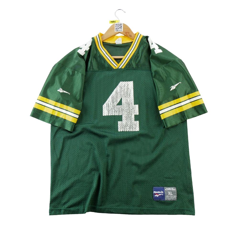 Football Américain - Reebok Maillot NFL Green Bay Packers Brett Favre #4 Y2K Vintage Mesh Taille XL #QWE1996 - photo 1