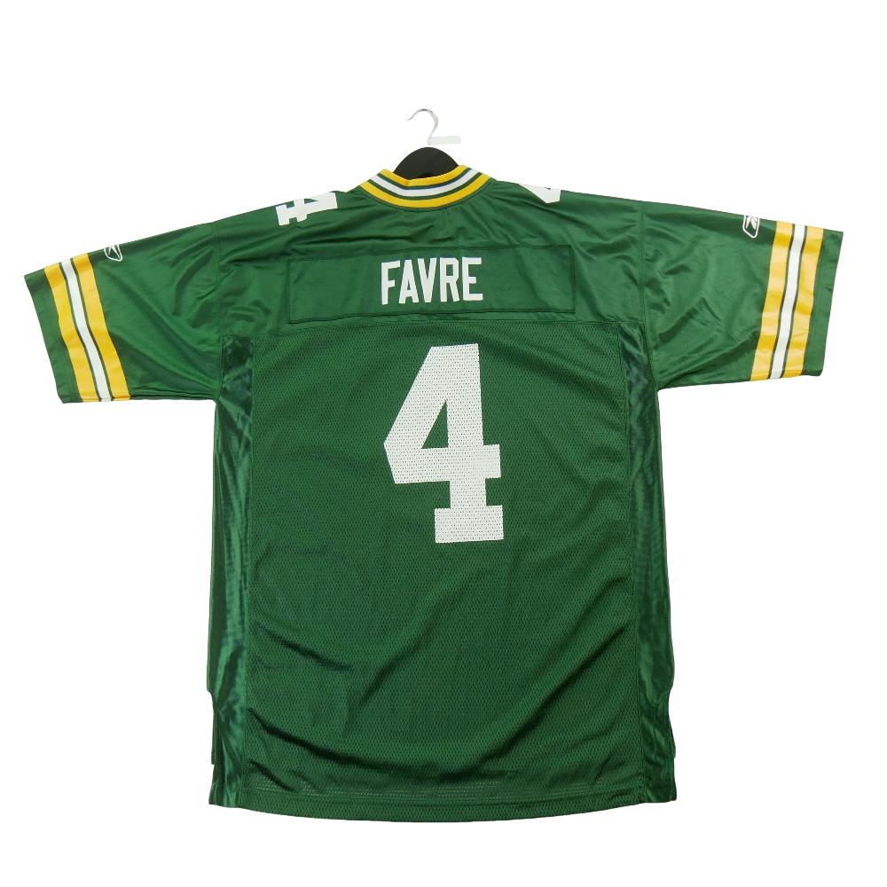 Football Américain - Reebok Maillot NFL Green Bay Packers Brett Favre 4 Equipment Home Jersey 2002–2006 Taille L #QWE3472 - photo 3