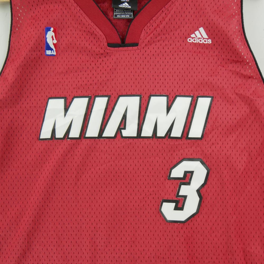 Basket-ball - Adidas Maillot NBA Heat de Miami Dwyane Wade 3 Swingman Alternate Length +2 Taille 2XL #QWE7120 - photo 3