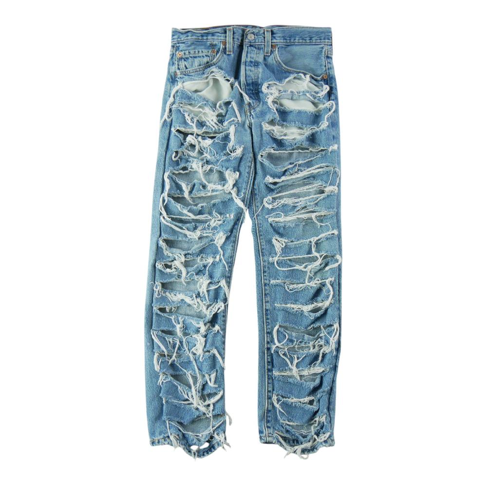 Sportswear - Levi Strauss Jean Upcycling Levis 501 Taille W32/L30 Homme Bleu clair #QWE0741 - photo 1