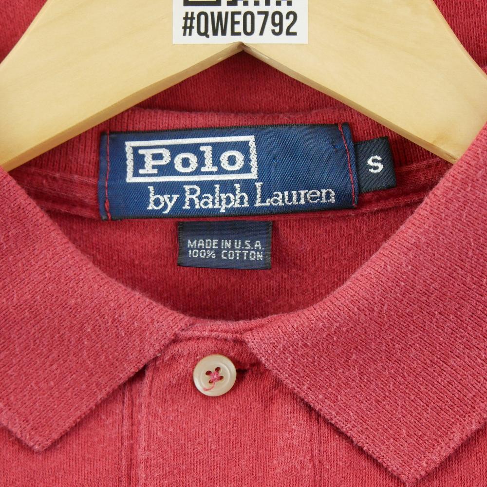 Golf - Polo Ralph Lauren Polo manches courtes Y2K Made in USA Vintage Homme Taille S Rouge #QWE0792 - photo 5