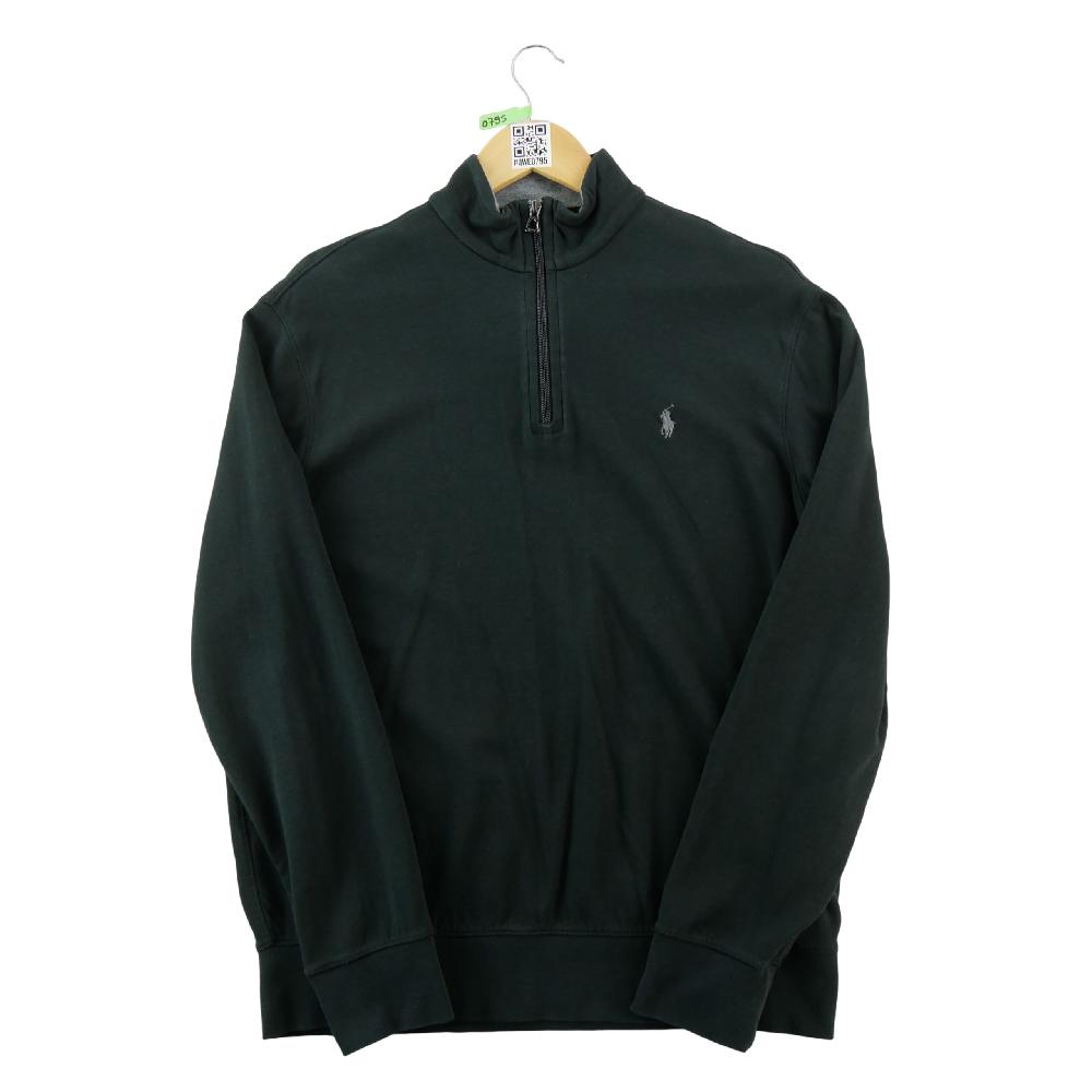 Sportswear - Polo Ralph Lauren Sweat Luxury Jersey Quarter-Zip Pullover Pony brodé Homme Taille M Noir #QWE0795 - photo 2