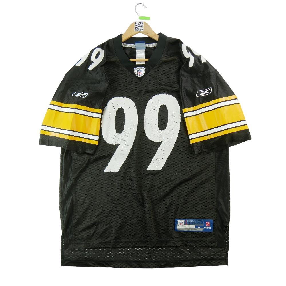 Football Américain - Reebok Maillot NFL Pittsburgh Steelers Brett Keisel 99 Home Jersey 2011 On Field Taille L #QWE4357 - photo 1