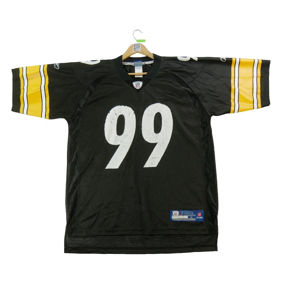 Football Américain - Reebok Maillot NFL Pittsburgh Steelers Brett Keisel 99 Home Jersey 2011 On Field Taille L #QWE4357 - photo 2