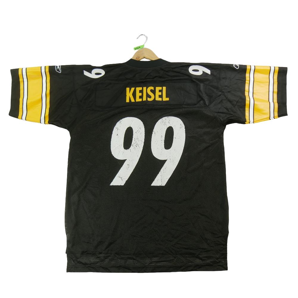 Football Américain - Reebok Maillot NFL Pittsburgh Steelers Brett Keisel 99 Home Jersey 2011 On Field Taille L #QWE4357 - photo 3