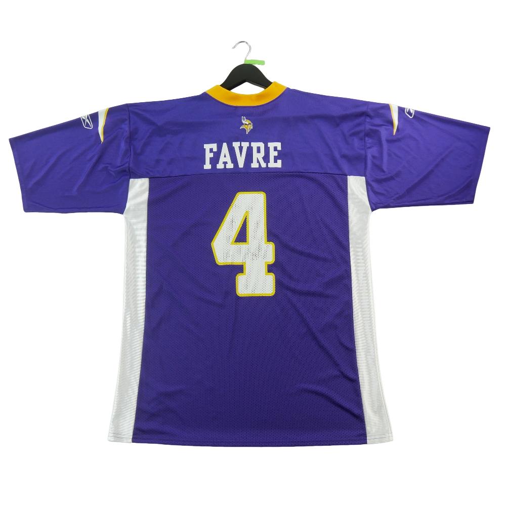 Football Américain - Reebok Maillot NFL Minnesota Vikings Brett Favre 4 Home Jersey 2009–2010 Taille L #QWE0978 - photo 3