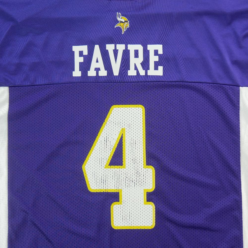 Football Américain - Reebok Maillot NFL Minnesota Vikings Brett Favre 4 Home Jersey 2009–2010 Taille L #QWE0978 - photo 5