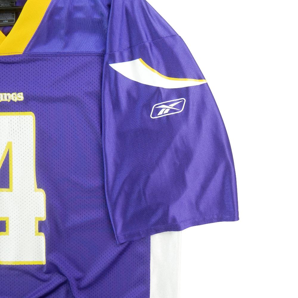 Football Américain - Reebok Maillot NFL Minnesota Vikings Brett Favre 4 Home Jersey 2009–2010 Taille L #QWE0978 - photo 6
