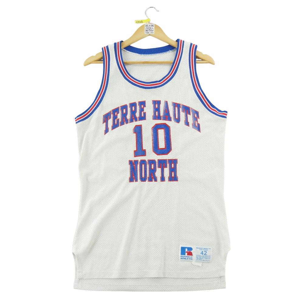 Basket-ball - Russell Athletic Maillot Terre Haute North Vigo Patriots 10 1983–1996 Made in USA Taille L #QWE1392 - photo 1