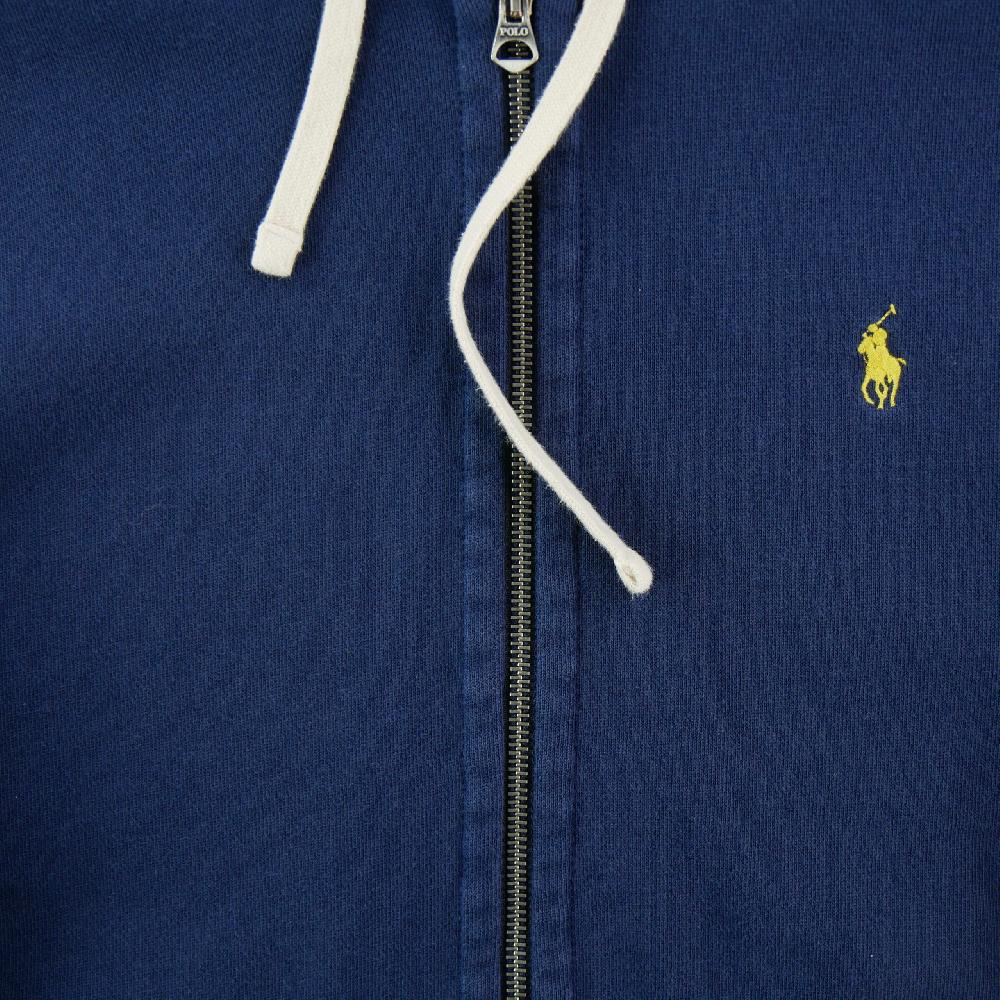 Sportswear - Polo Ralph Lauren Sweat à capuche Fleece Full-Zip Hoodie Pony brodé jaune Homme Taille M - photo 4