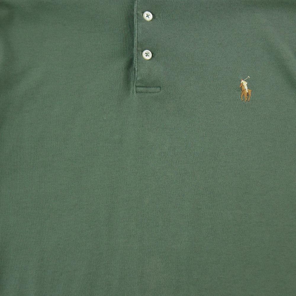 Golf - Polo Ralph Lauren Polo manches courtes Classic Fit 3 Boutons Pony Homme Taille S Kaki - photo 4