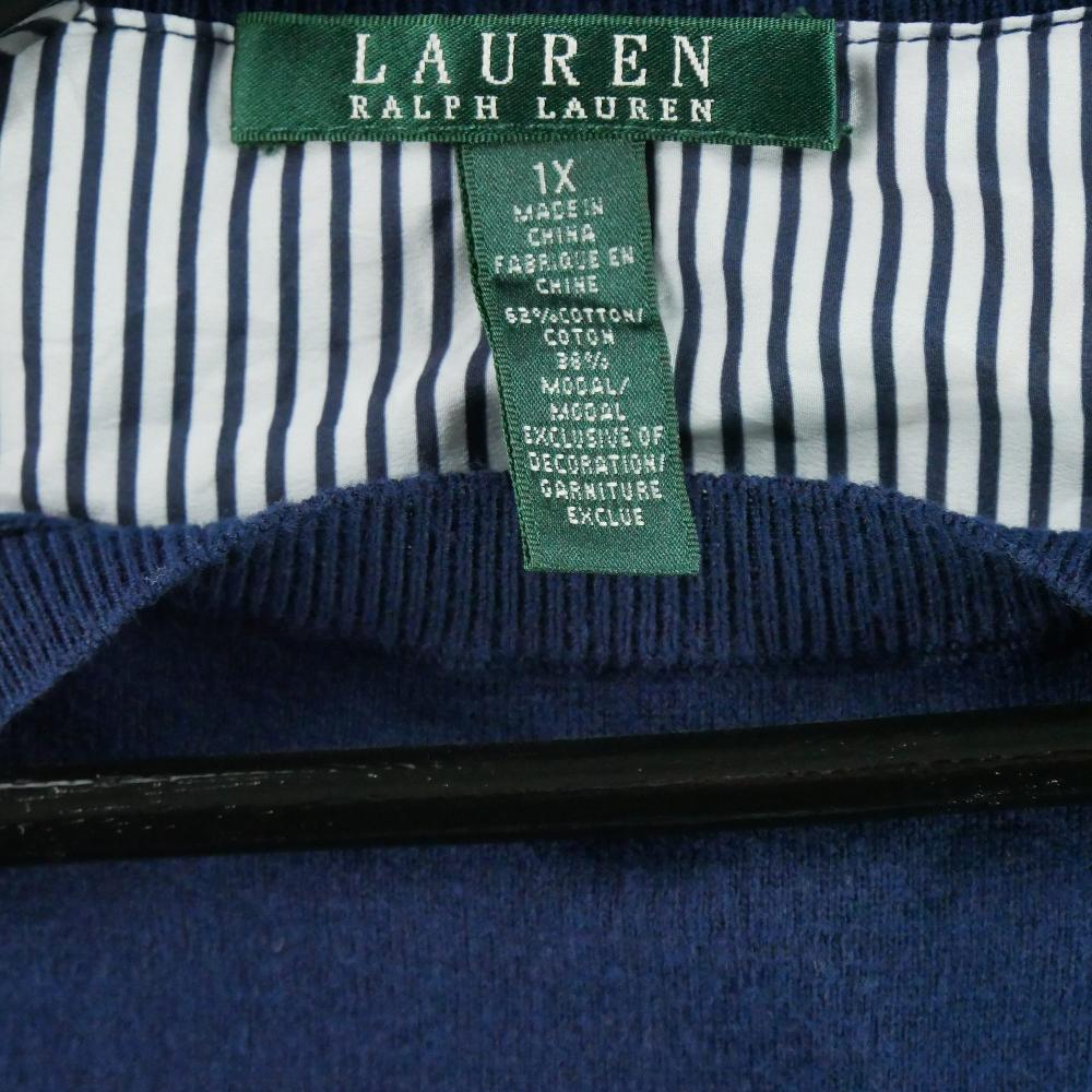 Sportswear - Lauren Ralph Lauren Pull Femme Taille XL Marine - photo 6