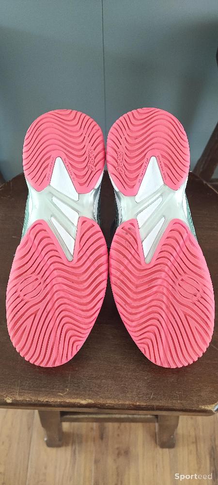 Tennis - Chaussures tennis / padel Terre Battue / Clay Asics Court FF 3 - Taille 40.5 - Vert d'eau et rose - photo 5