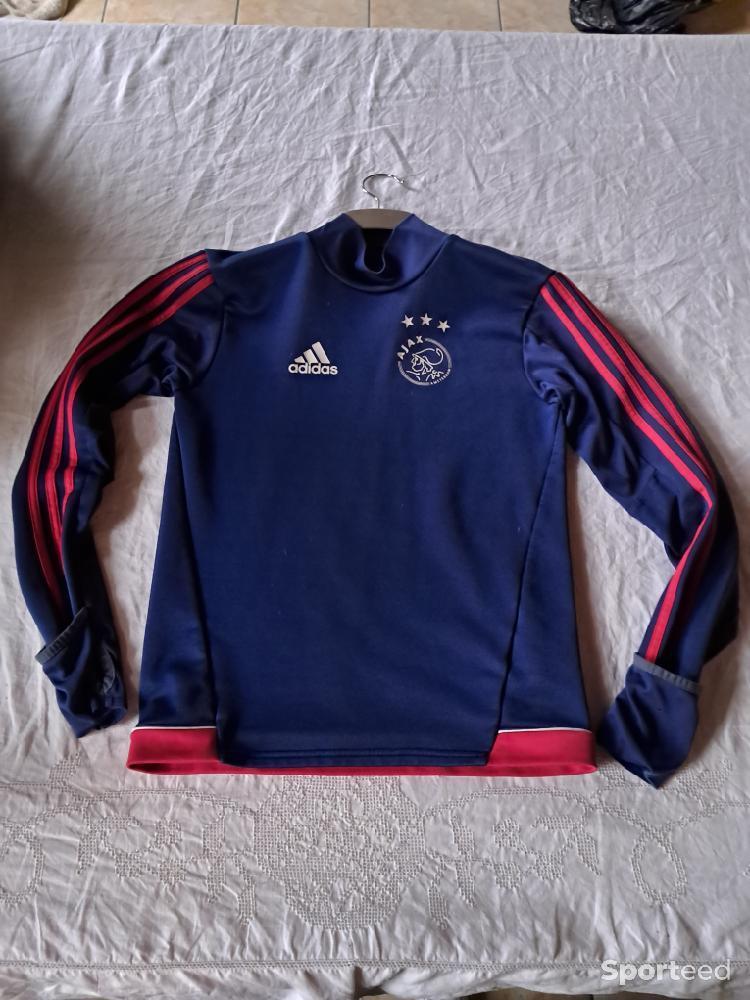 Football - Haut Entraînement Adidas Ajax Amsterdam XS – Sweat Pro Bleu & Rouge BR7131    - photo 1
