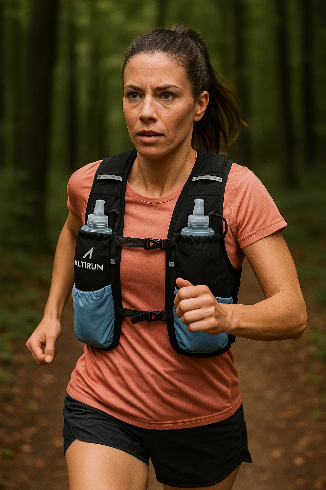 Course à pied trail - Gilet running / trail neuf avec 2 flasques - photo 3
