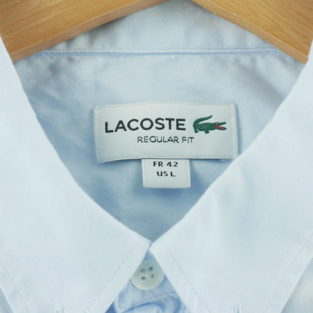Sportswear - Lacoste Chemise classique Homme Taille L uni Bleu - photo 5
