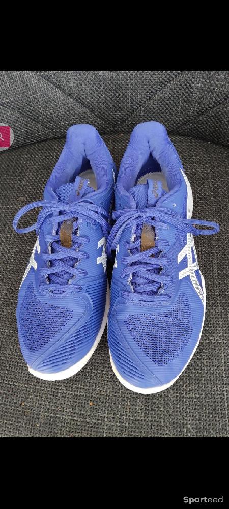 Tennis - Chaussures tennis / padel haut de gamme Toutes Surfaces Asics Solution Speed FF 3 - Taille 40 - Bleu et blanc - photo 2