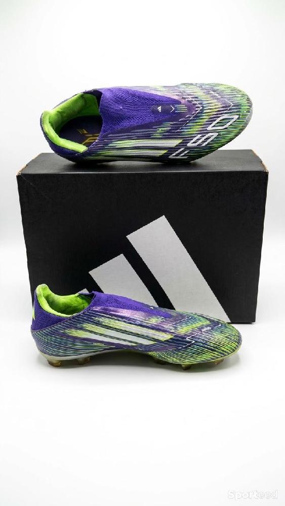 Football - Crampons de Football Adidas F50 (Coloris Violet / Jaune Fluo / Blanc) - photo 1